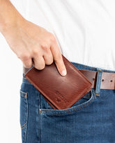 Skórzany Portfel Męski Mustang Udine Wallet Side Opening Brown 06.101901